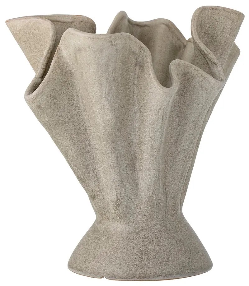 Бежова ръчно изработена ваза от камък Plier - Bloomingville