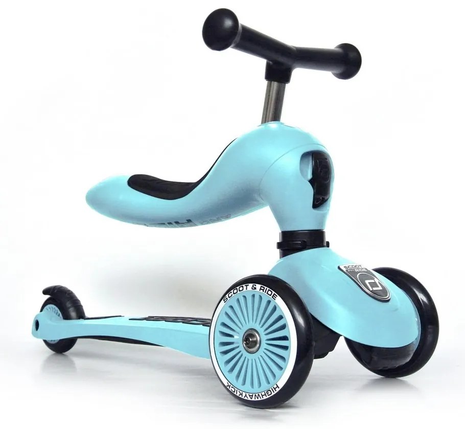 Scoot & Ride - Детска тротинетка Highwaykick 1, 2 в 1 скутер и колело за баланс - боровинка