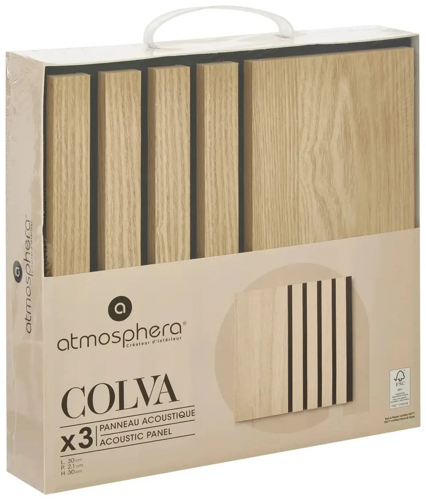 Комплект декоративен панел atmosphera Colva, MDF, 30x30 cm, 3 бр
