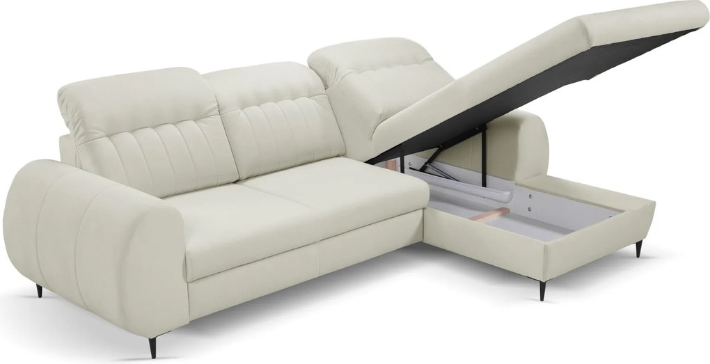 Ъглов диван Blanc-Бял-Ляво