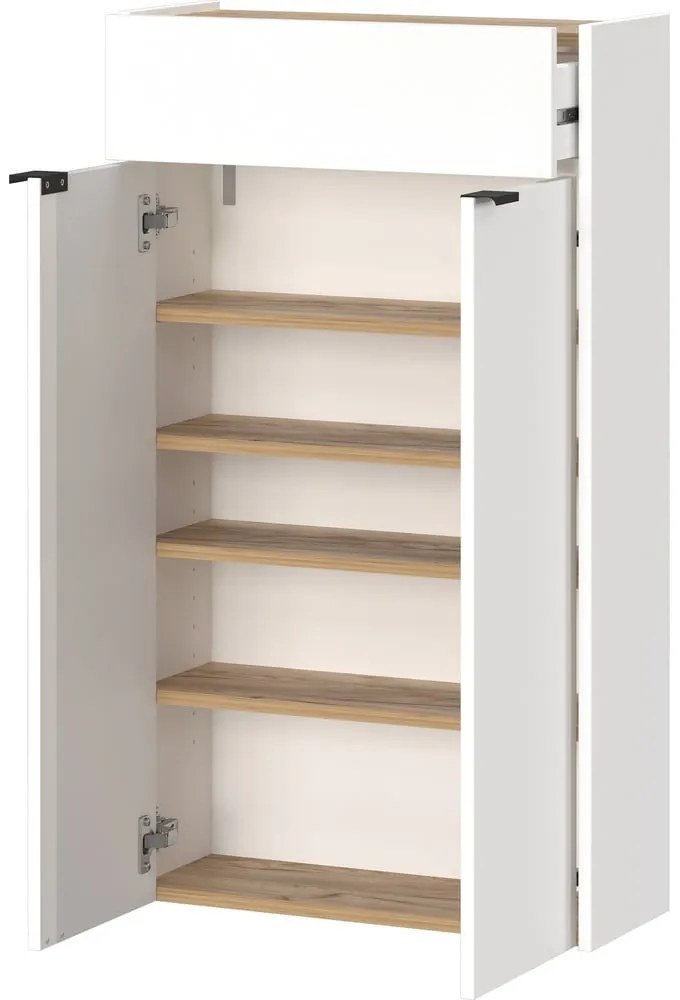 Бяло шкафче от декор от дъб 56x97x22 cm Ameca – Germania