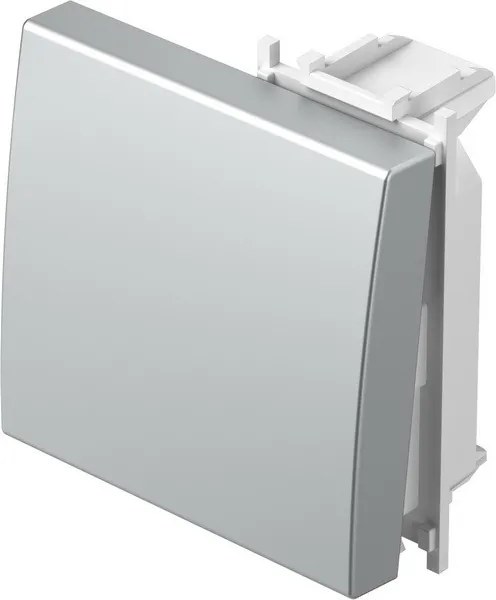 TEM Лицев панел ключ/бутон 2М, цвят Сребро мат, Modul  - TM12ES