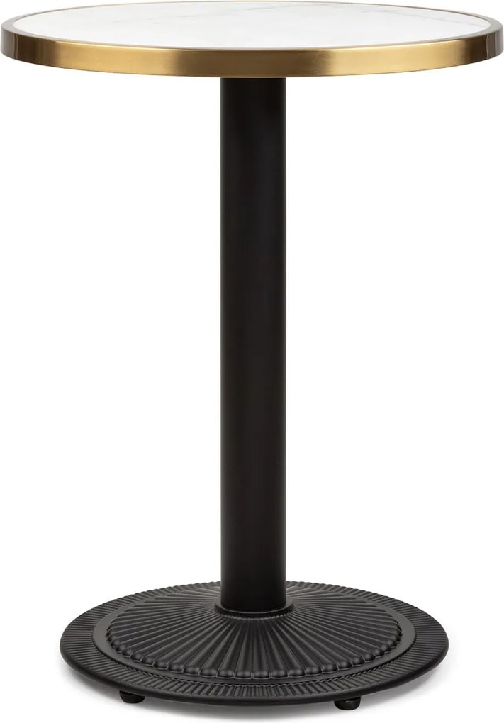 Blumfeldt Patras Jewel, мраморна маса, стил сецесион, Ø: 57,5 см., височина: 75 см., чугунена стойка