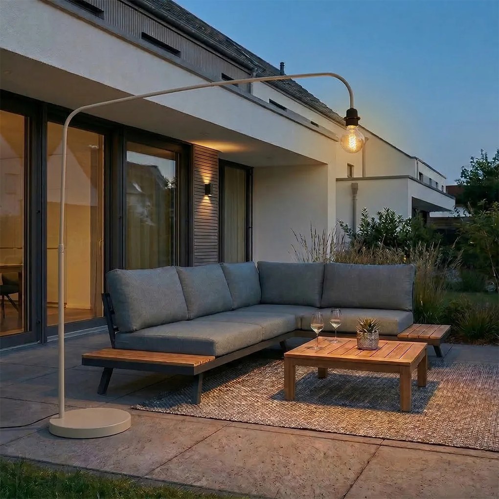 Външна подова лампа бежова с бежова основа IP44 - Arc