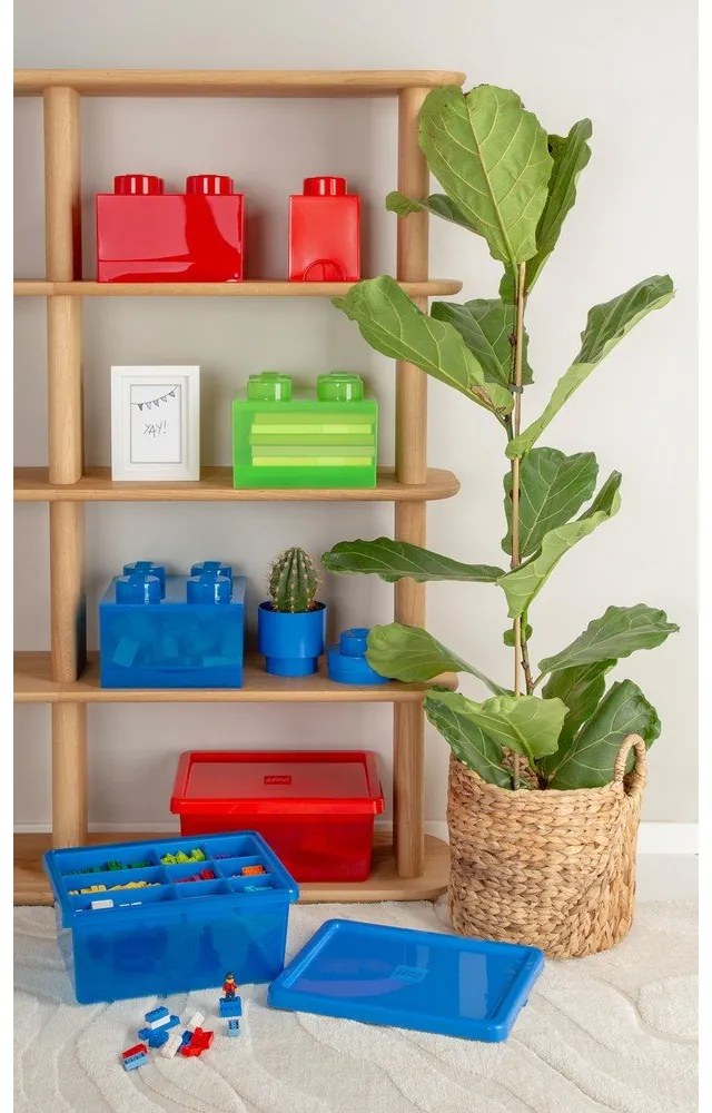 Червена пластмасова детска кутия за съхранение 25x25x18 cm – LEGO®