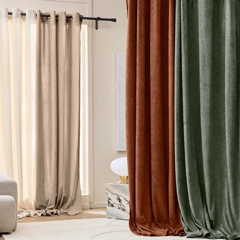 Теракотено перде от букле 140x260 cm Winona – douceur d'intérieur