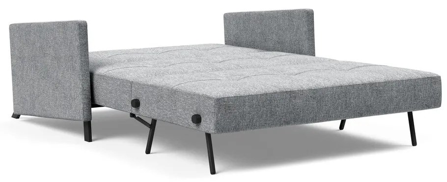 Сив разтегателен диван с подлакътници Twist Granite, 100 x 154 cm Cubed - Innovation