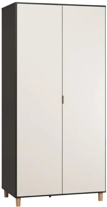 Гардероб Simple 2-врата-Black - White