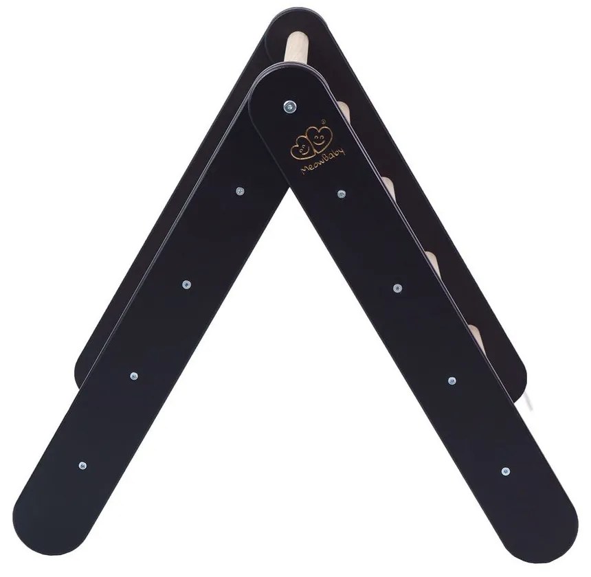 Черен пиклер триъгълник от масивен бор 46x87x60 cm Montessori – Meowbaby