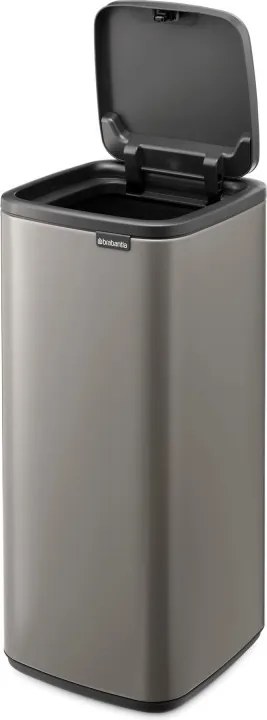 Кош за боклук Brabantia Bo Touch 1010130, 30 л, Плавно и безшумно отваряне, Голям отвор, Сив