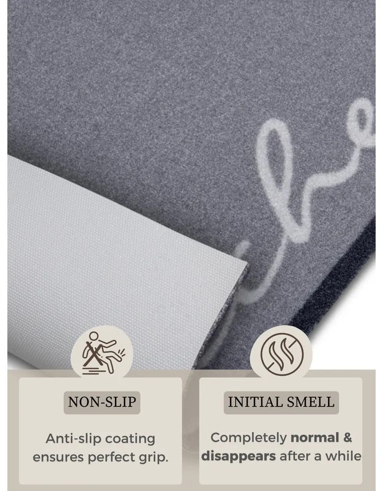 Сива пътека Zala Living Kitchen, 50 x 150 cm