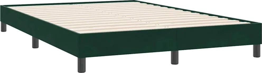 4101406 vidaXL Рамка за легло без матрак Тъмнозелено 140x220 cm Кадифе