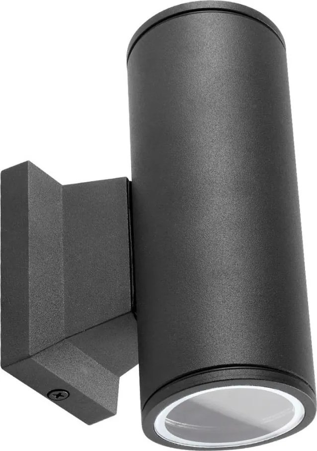 Aigostar - Външен стенен аплик 2xGU10/35W/230V черен IP65 кръгъл