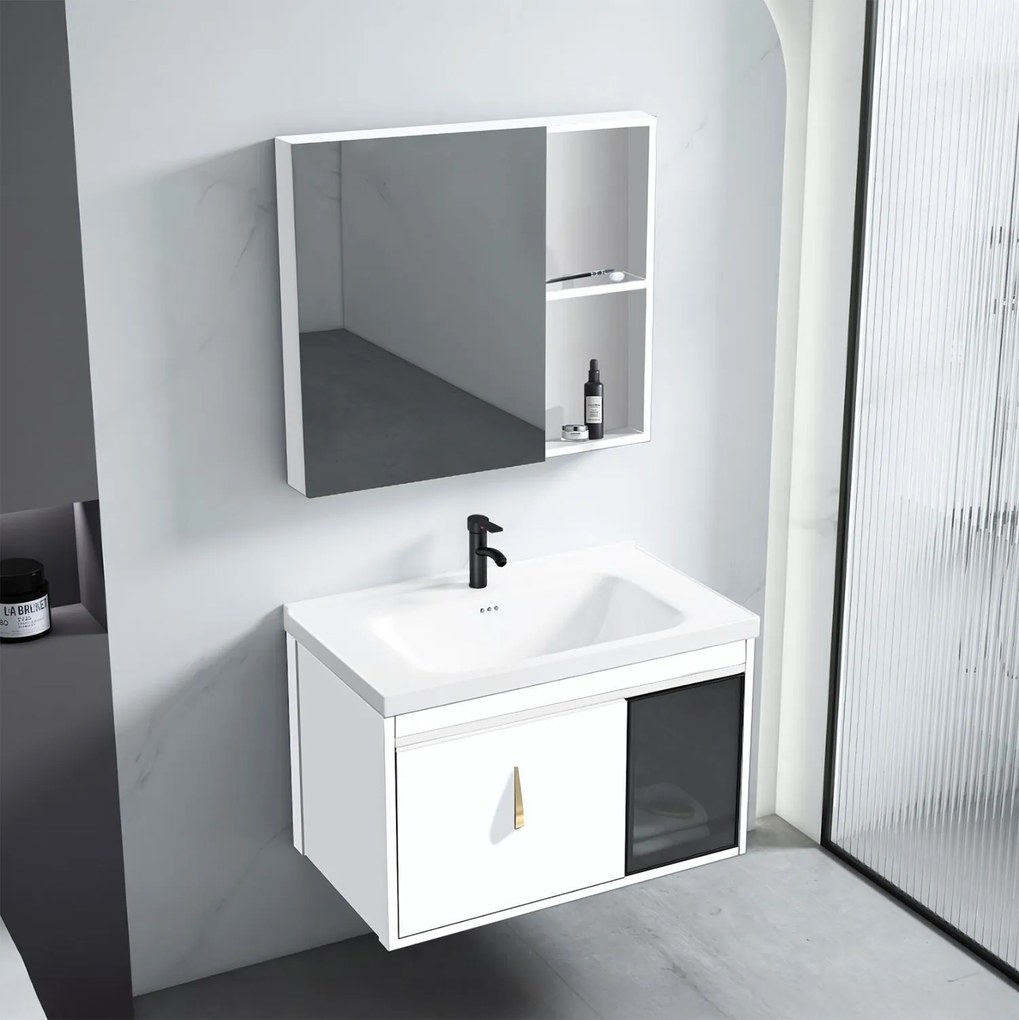 Комплект мебели за баня с мивка Paris 60cm White