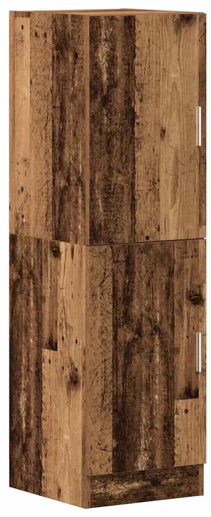 860119 vidaXL Кухненски шкаф, старо дърво, 38x41,5x131,5 см, инженерно дърво
