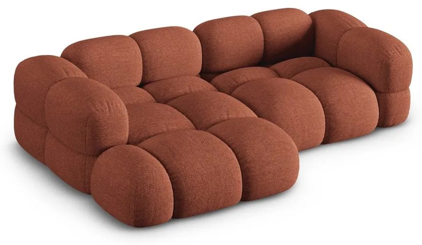 Ъглов диван в тухлен цвят (ляв ъгъл) Loretto – Cosmopolitan Design