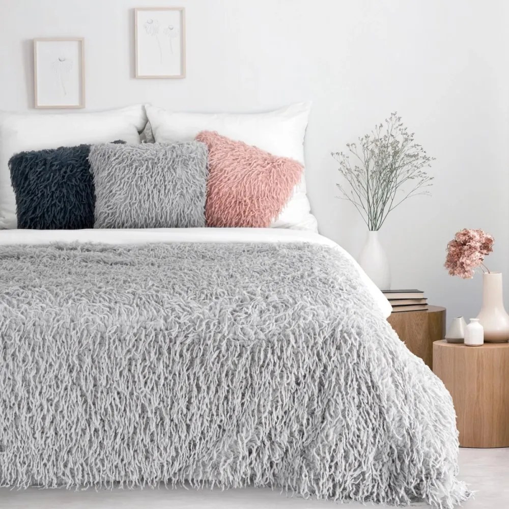 Пухкаво одеяло с подплата от полар - сиво Ширина: 130 см | Дължина: 170 см