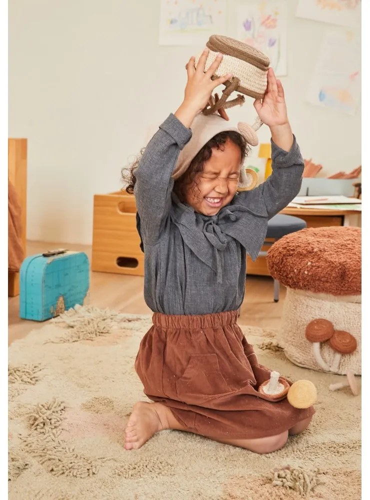 Бежово памучно детско килимче за игра 120x160 cm Mushroom Forest – Lorena Canals