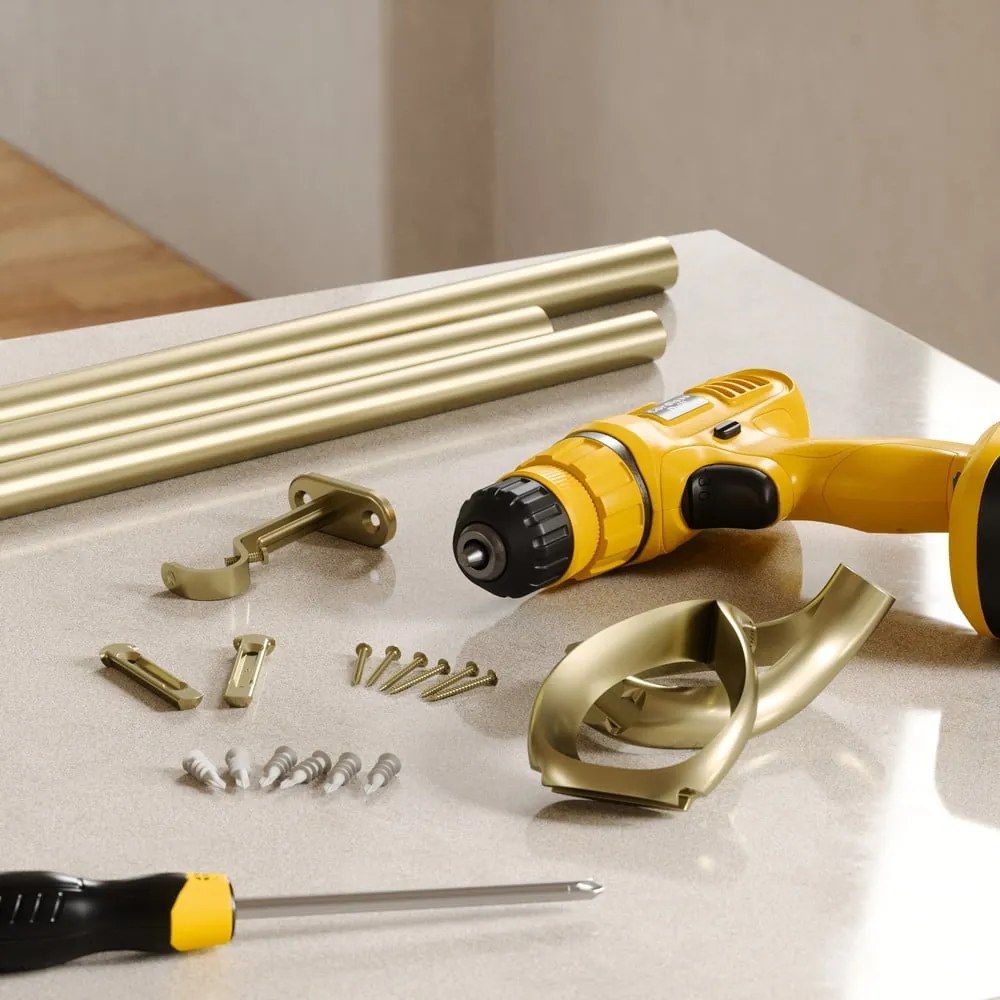 Стоманен разтегателен корниз 107 - 305 cm Loop – Umbra