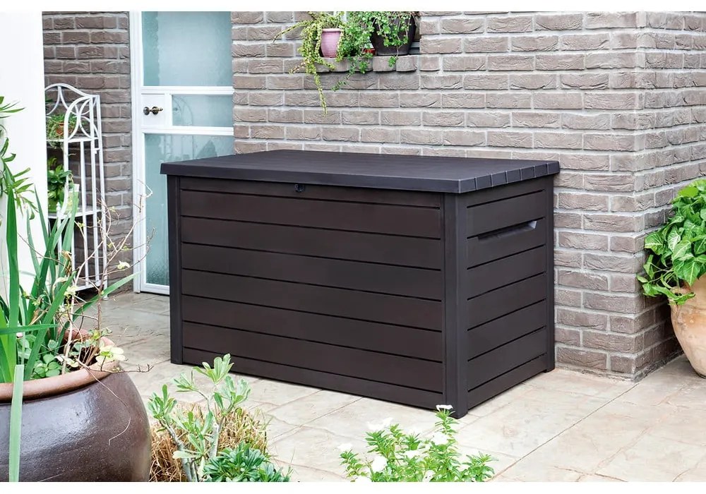 Кафява пластмасова градинска кутия за съхранение Ontario – Keter