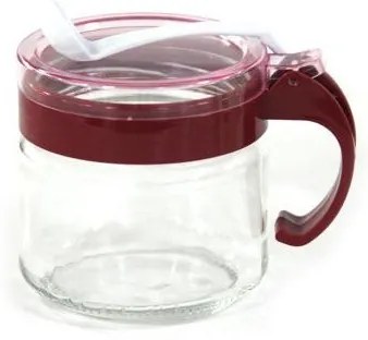 Стъклена захарница с капак и лъжичка 300мл TZ-KC-385 - Titiz