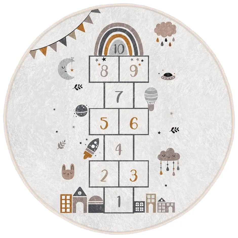 Кремав детски килим ø 120 cm Comfort - Mila Home