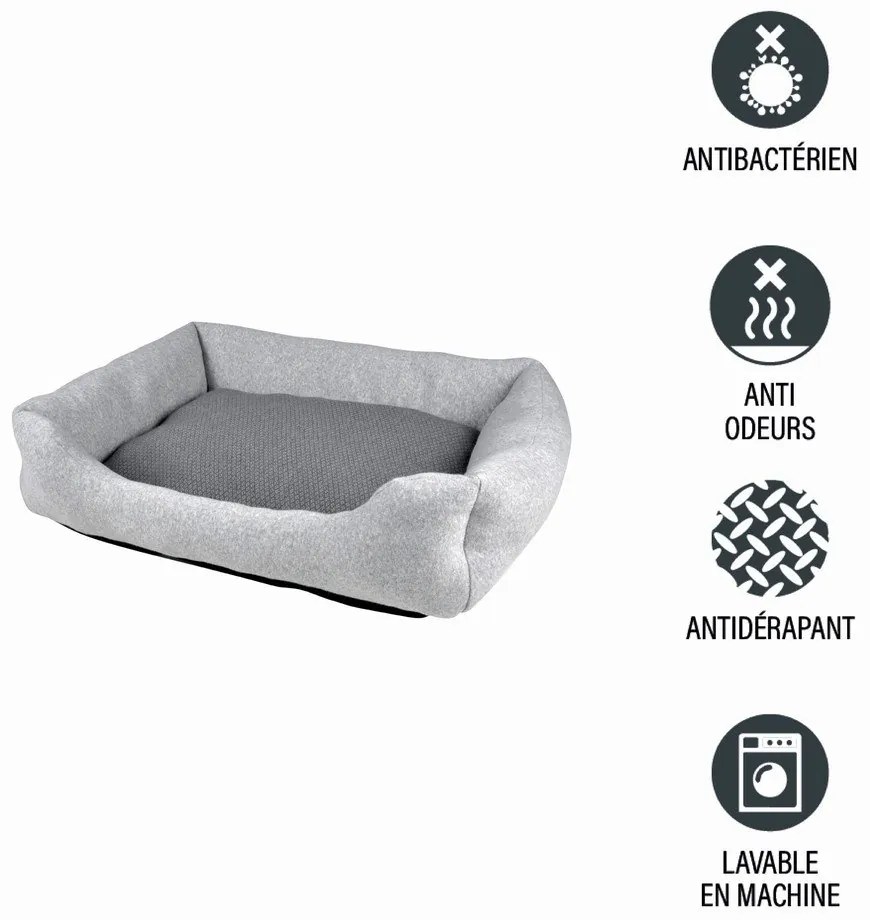 Светлосиво легло за домашни любимци 60x48 cm Graphene – Love Story