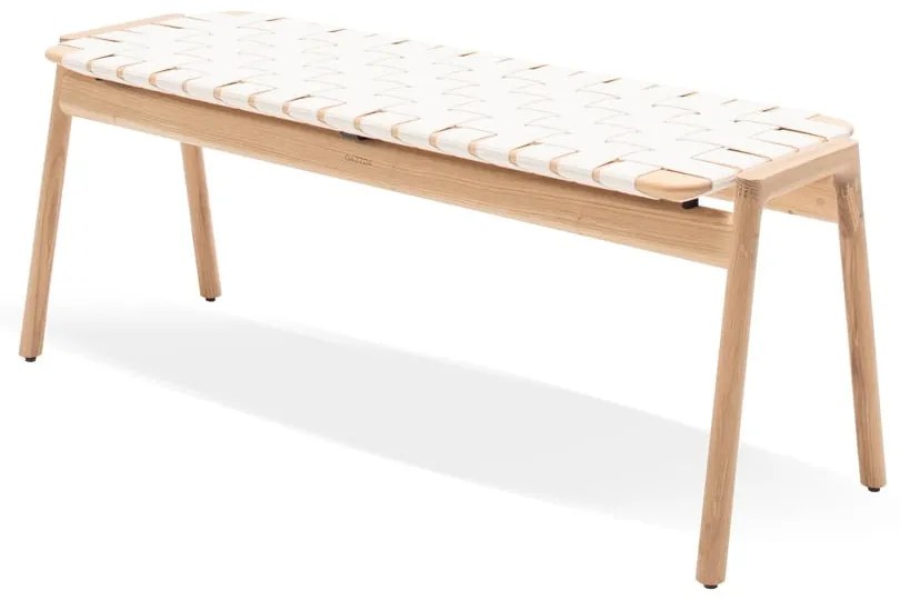 Пейка в бял/естествен цвят Klupa - Gazzda