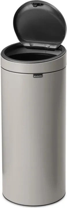 Кош за боклук Brabantia Touch Bin New 1010459, 30 л, Безшумно и плавно затваряне, Светлосив