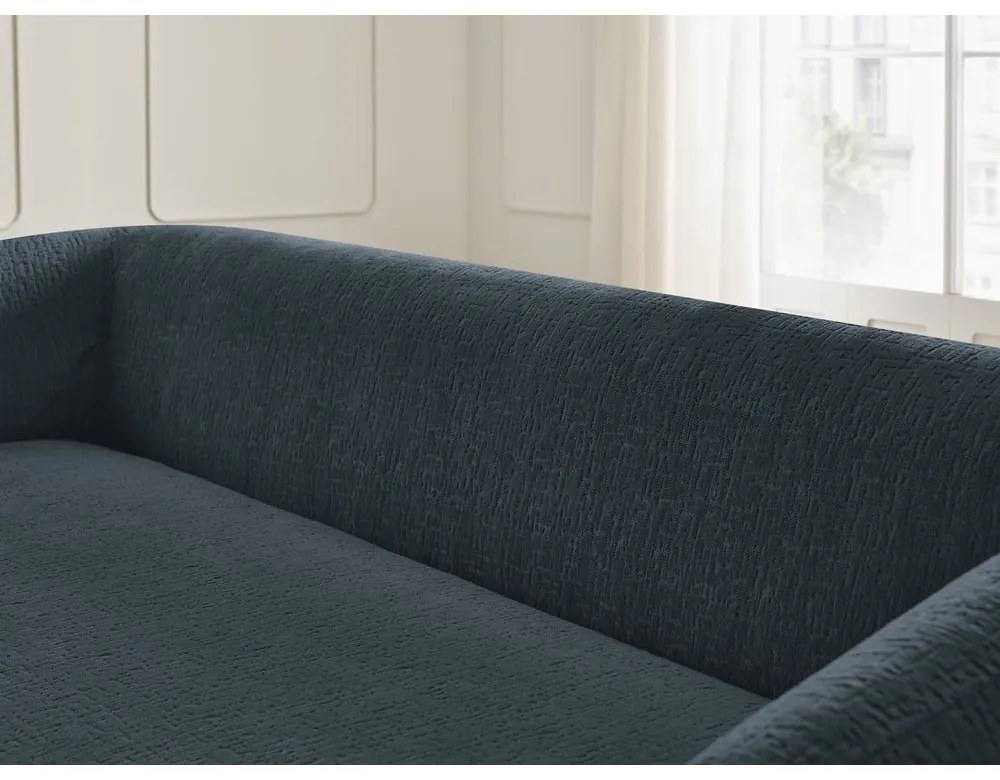 Тъмносин шенилов сгъваем диван 228 cm Neyo – Bobochic Paris