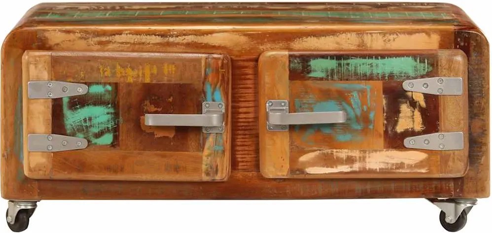 247515 vidaXL Маса за кафе, 85x55x40 см, масивно регенерирано дърво