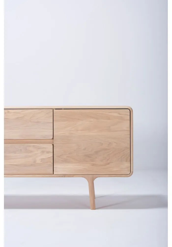 ТВ скрин от масивна дъбова дървесина Естествено Fawn - Gazzda