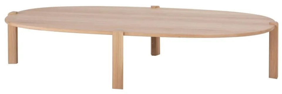 Масичка за кафе от масивен дъб в естествен цвят 100x180 cm Kulin – Gazzda