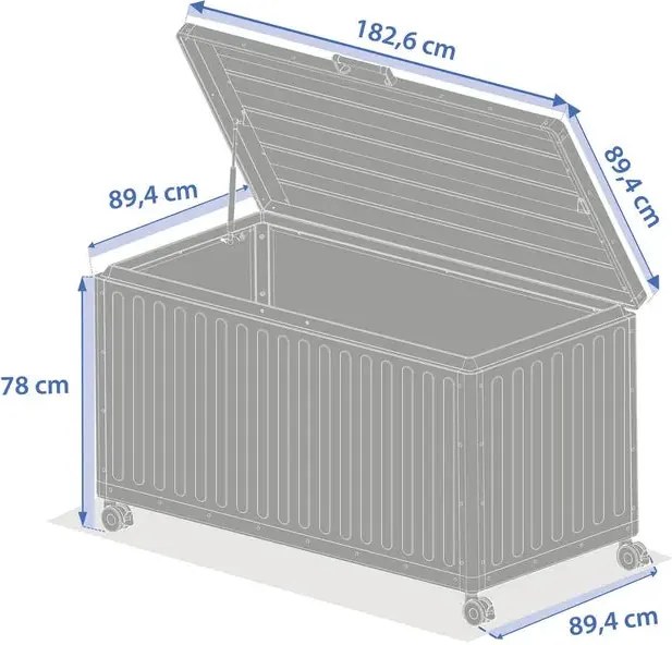 Градинска ракла Hesperide Edenio, Водоустойчива кутия за съхранение, 1070 L - Глина