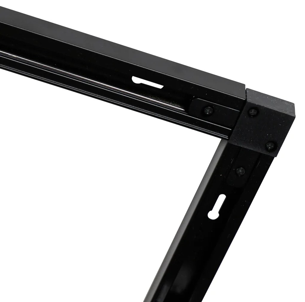 Модерна 1-фазна релсова система с 10 броя прожектори черна - Jeana