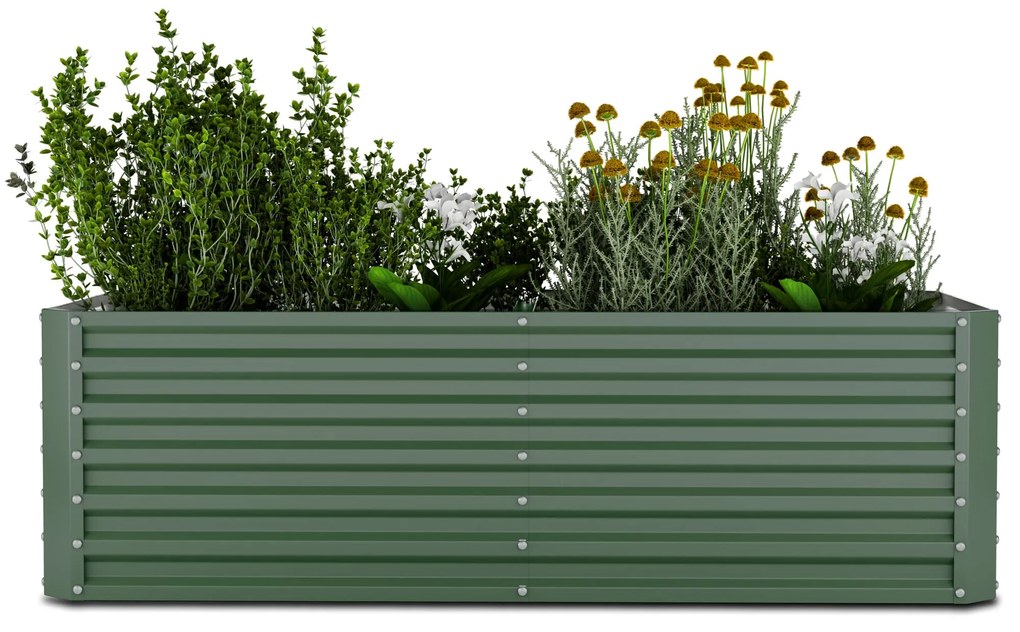 Blumfeldt High Grow Straight повдигната леха, 1200 литра, Ергономична, Устойчива на атмосферните условия, Отворена основа