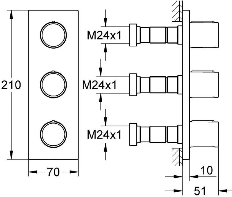 External Switch Grohe Grohtherm F