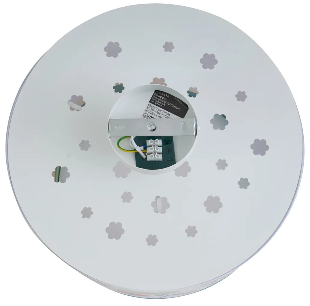 Детска таванна лампа бяла с цветя - Harrie between Flowers