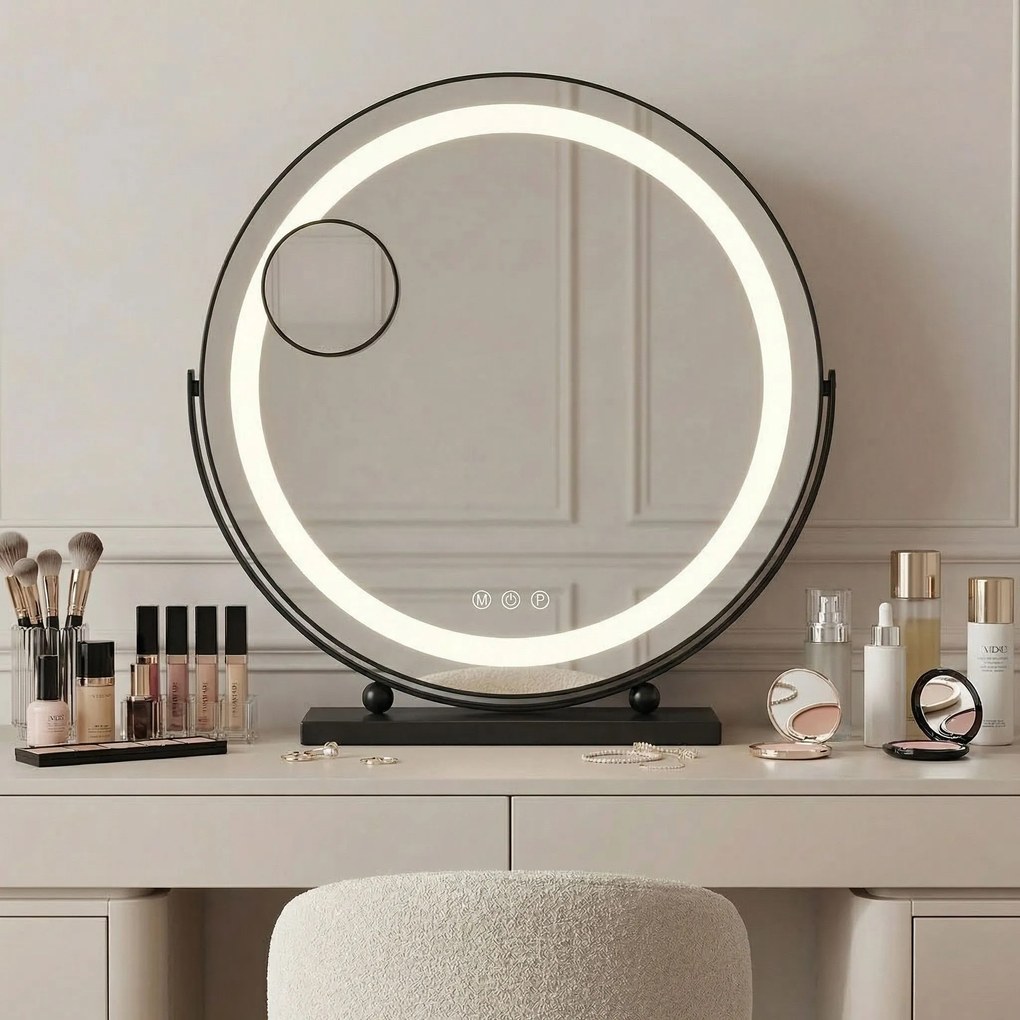 Огледало LED MAKE-UP Black 40 cm