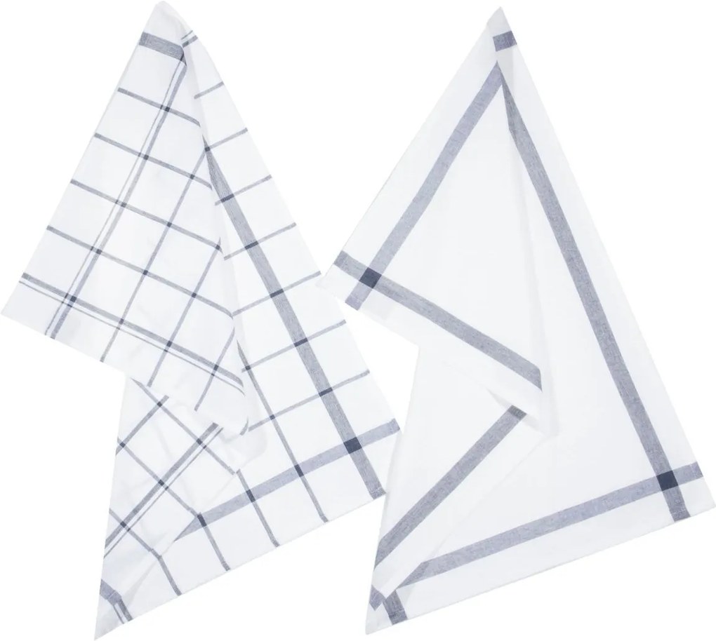 Сет традиционни кърпи atmosphera, 45x70cm, 2бр, Памук - Син