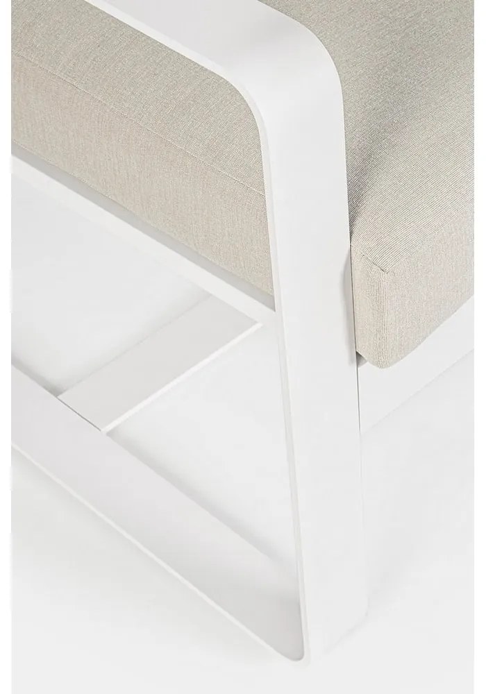 Бял алуминиев градински диван Merrigan – Bizzotto