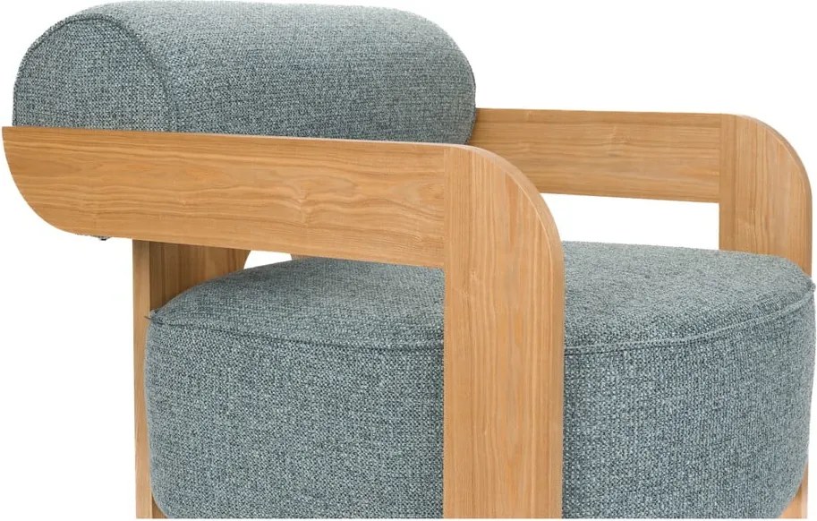 Сиво-синьо кресло от букле Oolong – Zuiver