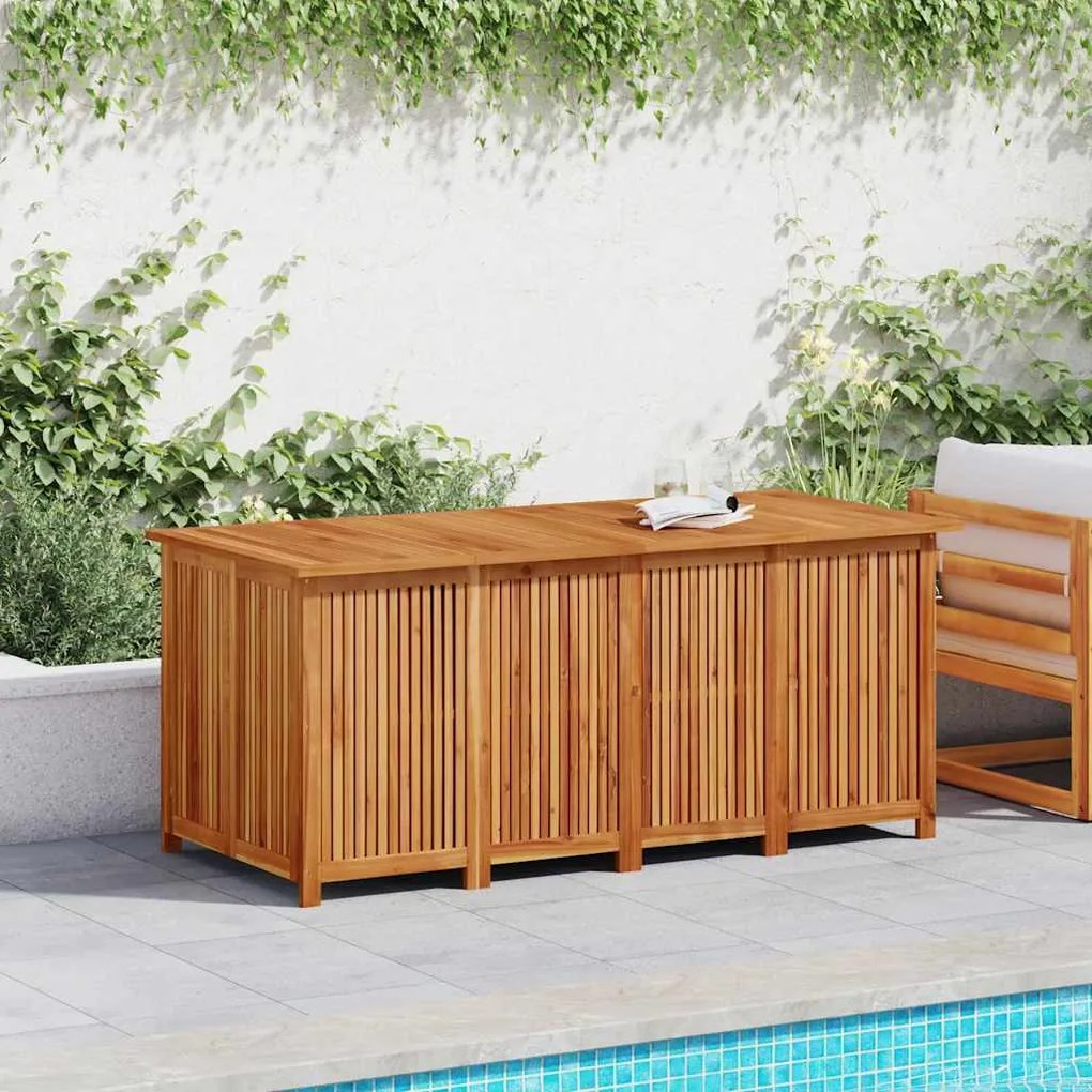 319709 vidaXL Градинска кутия за съхранение 200x80x75 см акациево дърво масив