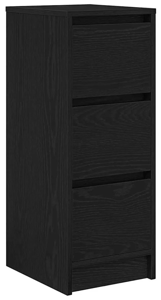 861635 vidaXL Сайдборд, Черен дъб, 29,5x34x76 см, инженерно дърво