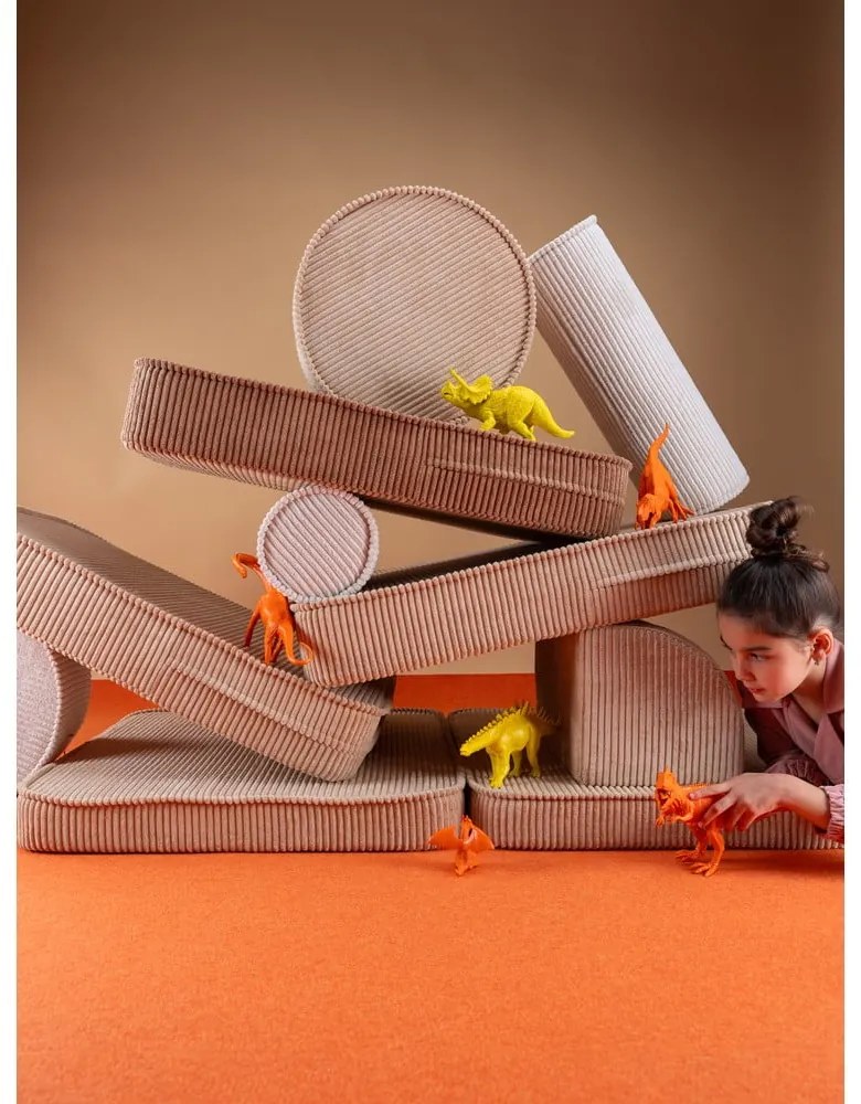 Кафяв детски диван от рипсено кадифе 132 cm Settee – Wigiwama
