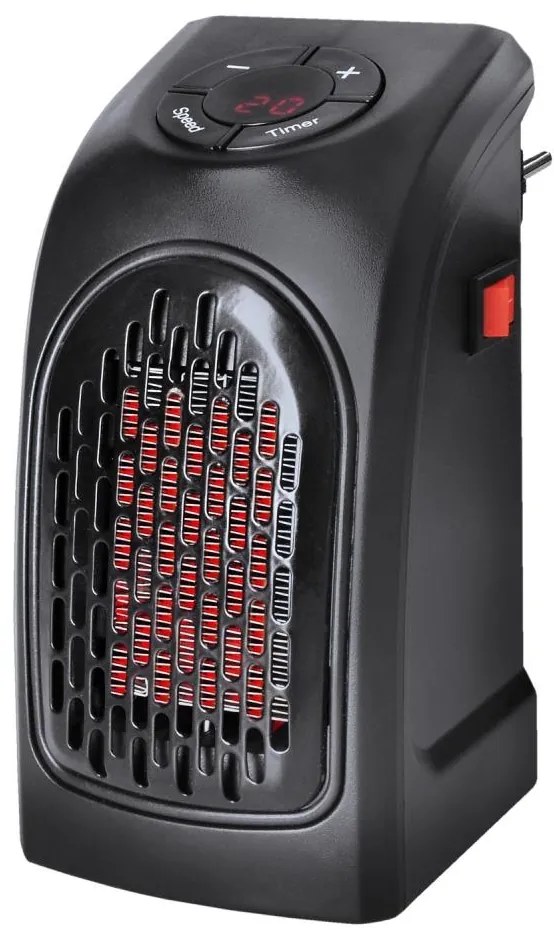 Solight KP09 - Мини вентилатор с керамичен нагревател 350W/230V за контакт