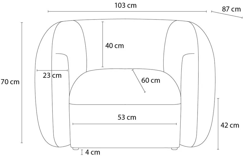 Бежово кресло Celine – Bobochic Paris