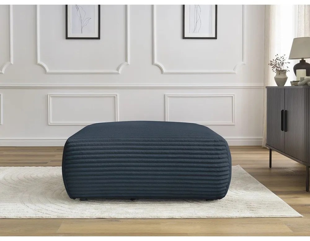 Тъмносиня табуретка от рипсено кадифе Lucien – Bobochic Paris