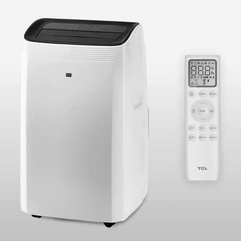 Разопакован: Мобилен климатик TCL TAC-12CHPB/MZ, 12000 BTU, A+, 35 м2, Wi-Fi, Таймер, SMART режим, ECO, LED, Бял