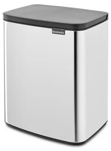 Кош за боклук Brabantia Bo Small 1006636, 12 л, Безшумно и плавно отваряне, Противоплъзгаща основа, Инокс